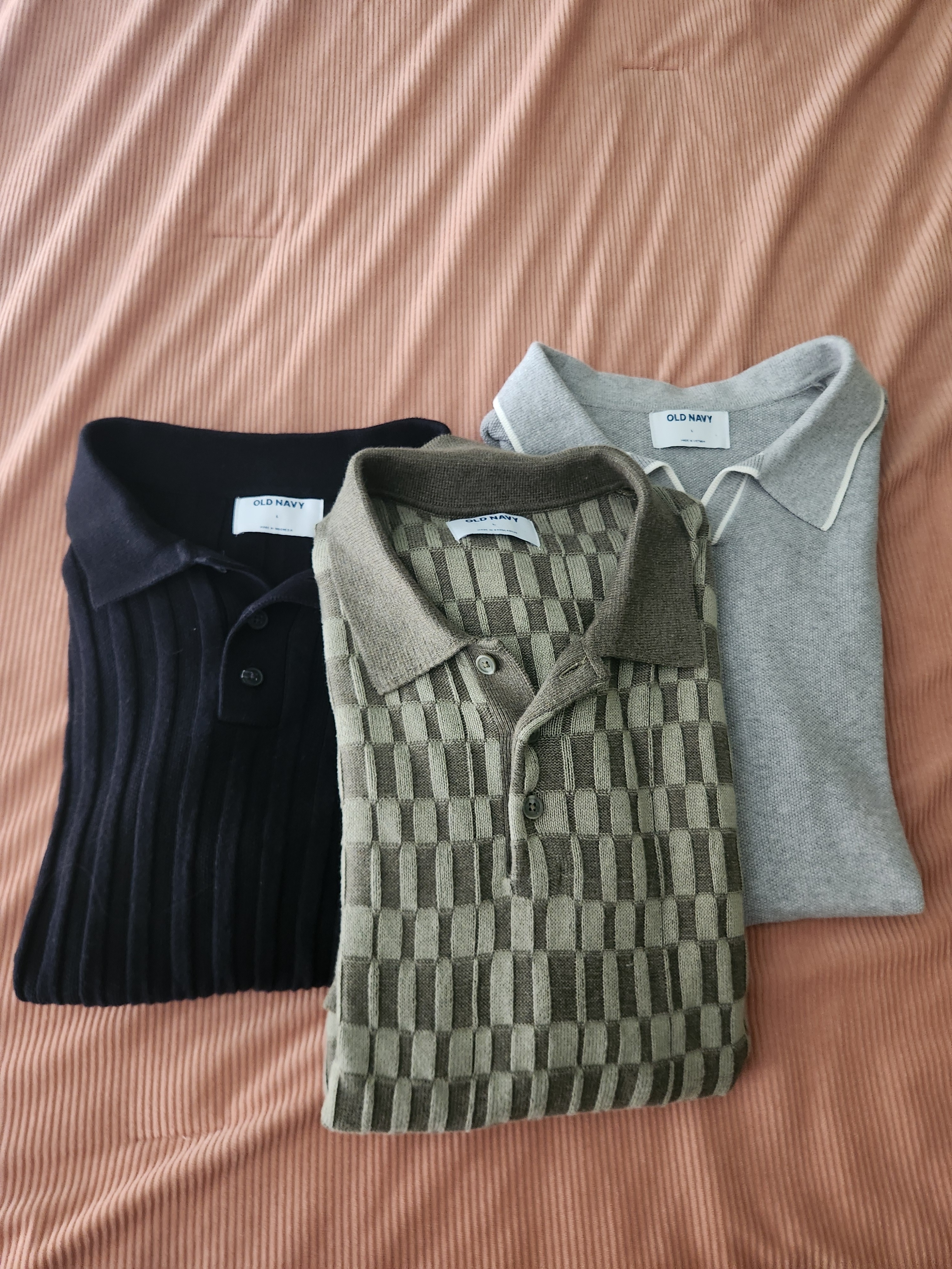 Old Navy Men's Knot Polo Lot (3) L
